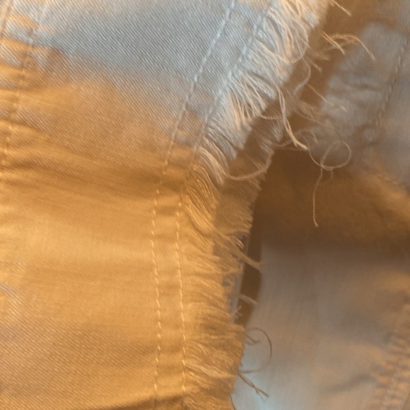 Marrakech ( Anthropology) size medium white Frey jean jacket. Light cotton - Picture 6 of 7